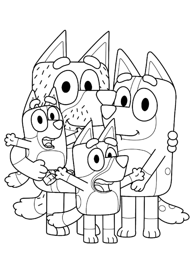 Hora de Colorir com a Família Bluey