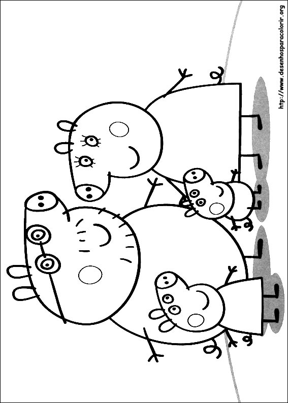Hora de Colorir com a Família Pig