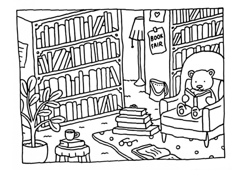 Hora de Ler com o Urso na Biblioteca