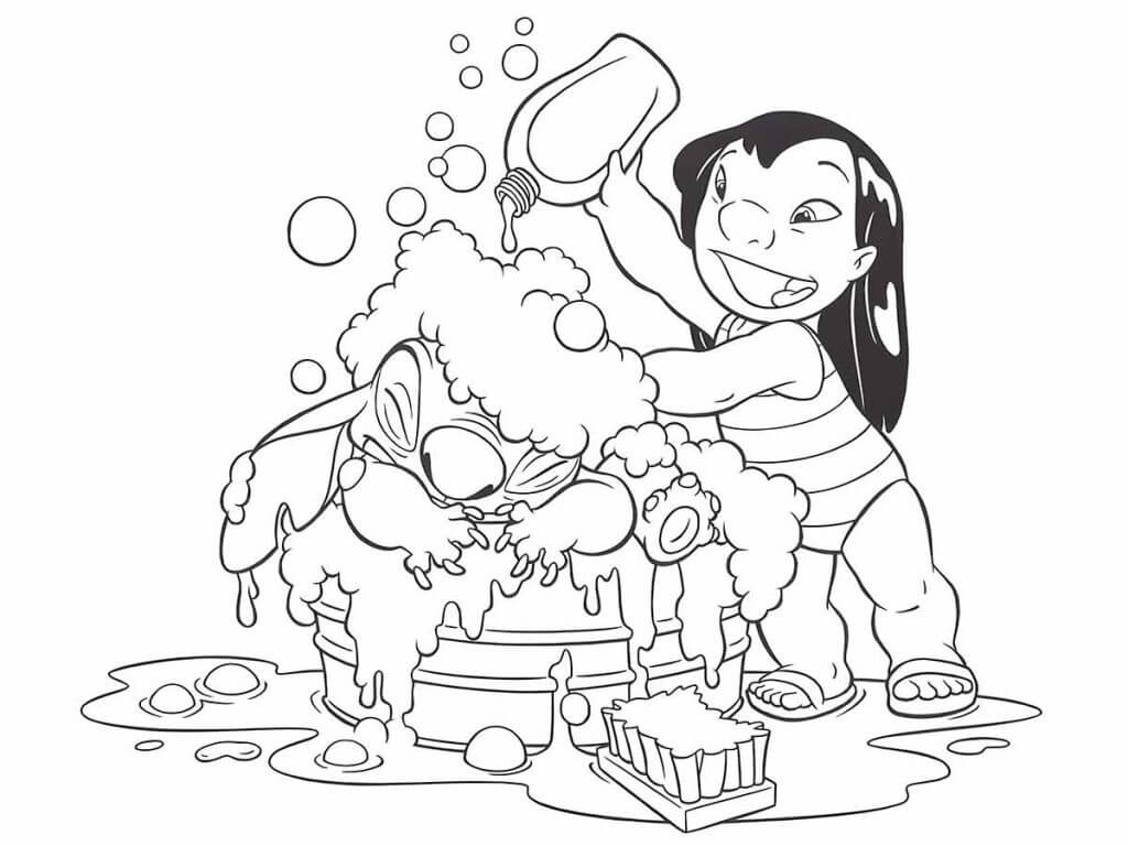 Hora do Banho com Lilo e Stitch