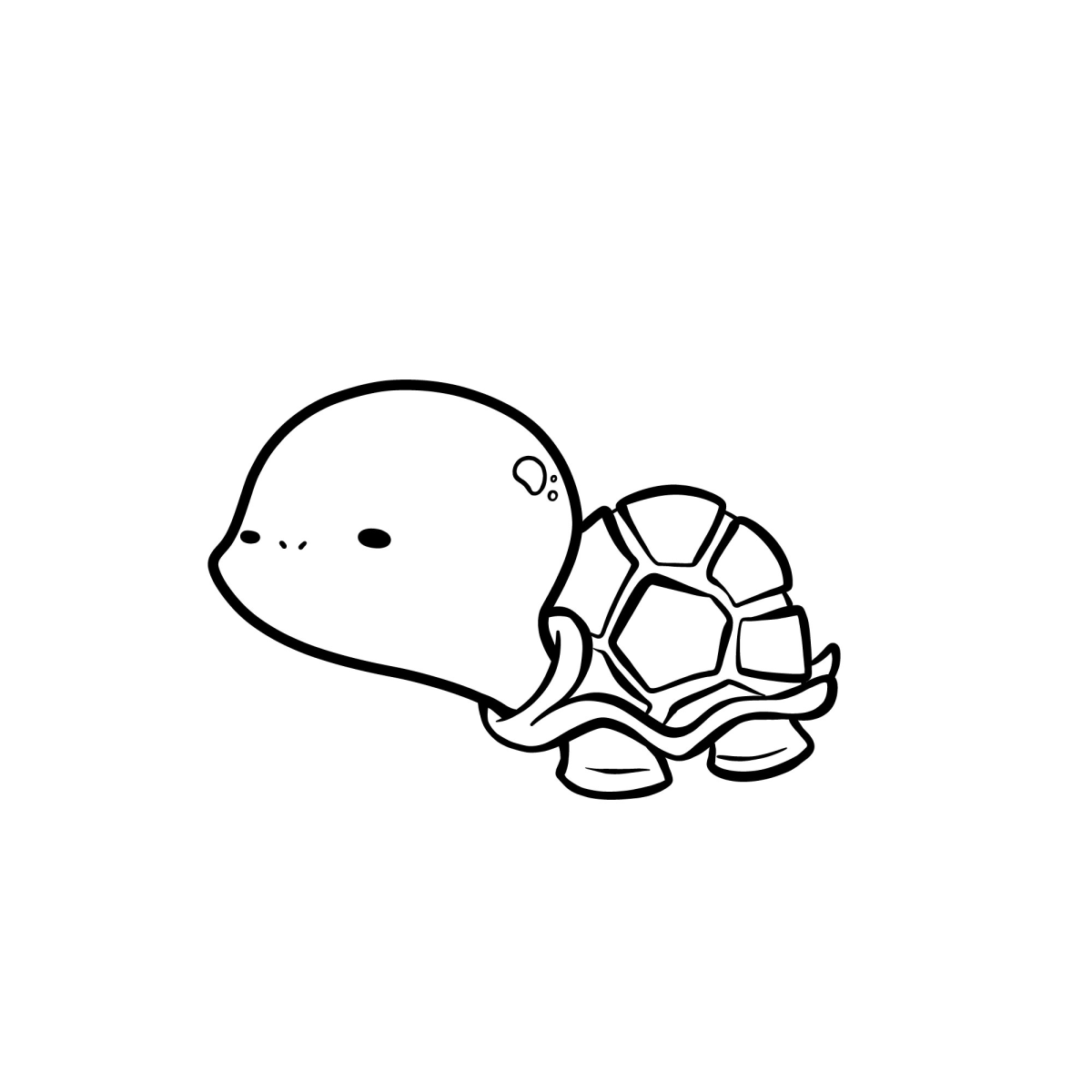 Jabuti pequenino para colorir