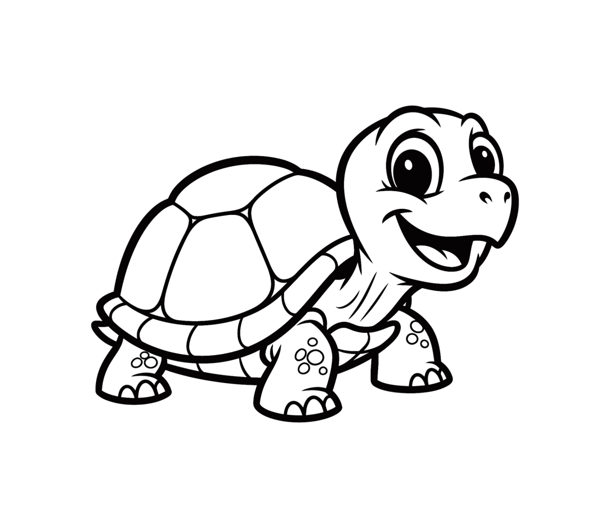 Jabuti sorridente para colorir