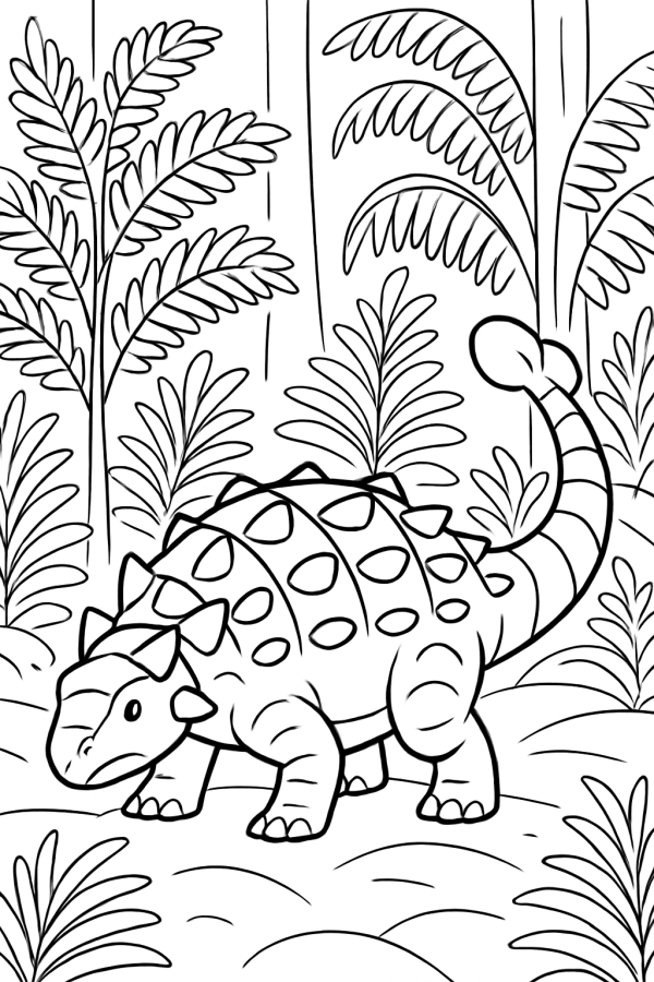 Jornada Colorida com o Dinossauro Espinhudo