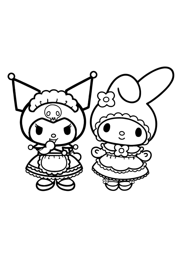 Kuromi e Amiga: Aventura para Colorir