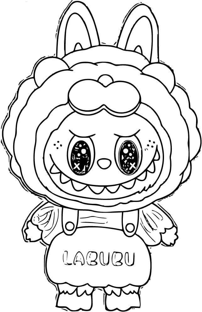 Labubu de Pop Mart para Colorir