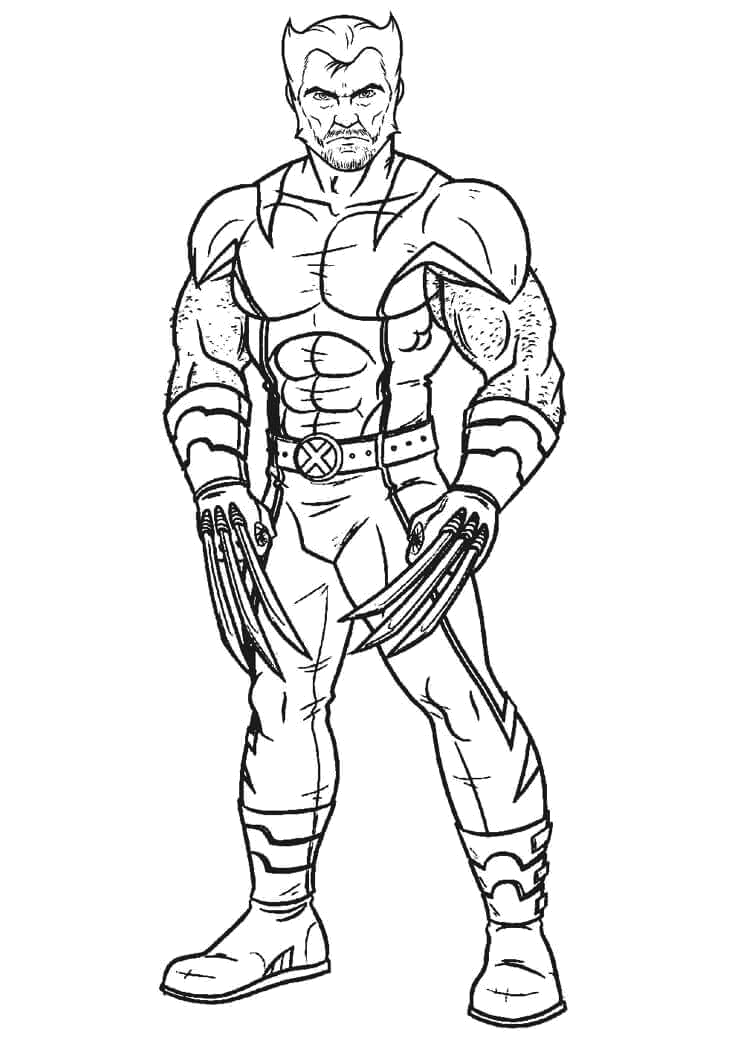 Logan de camiseta pronto para a briga para colorir