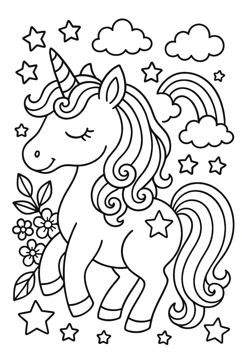 Magical Unicorn Adventure in the Stars