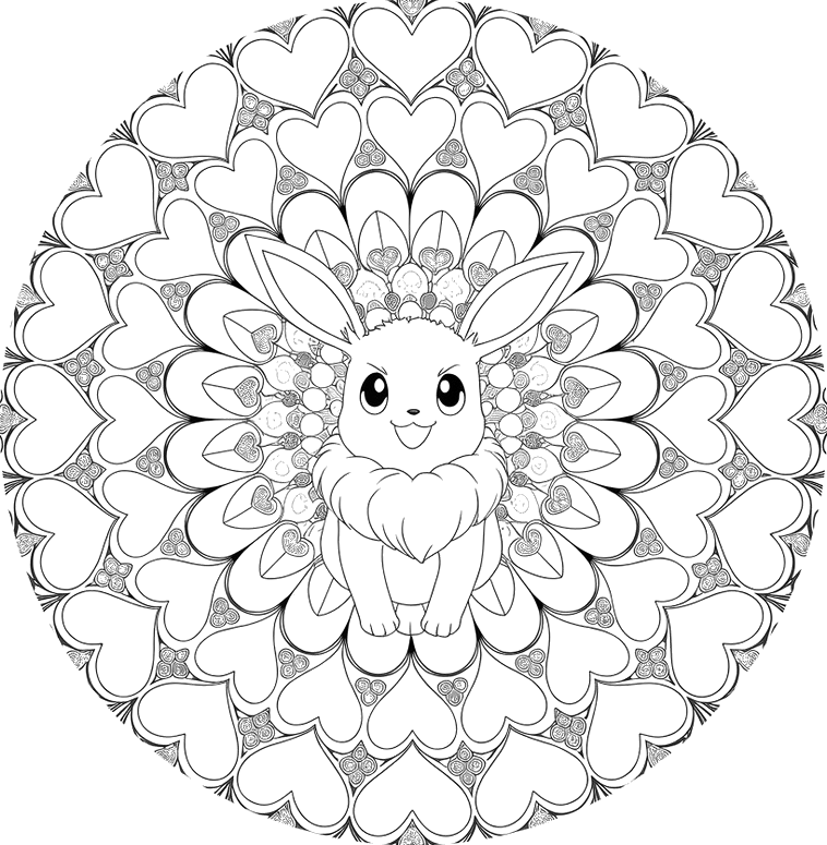 Mandala do Pikachu para colorir