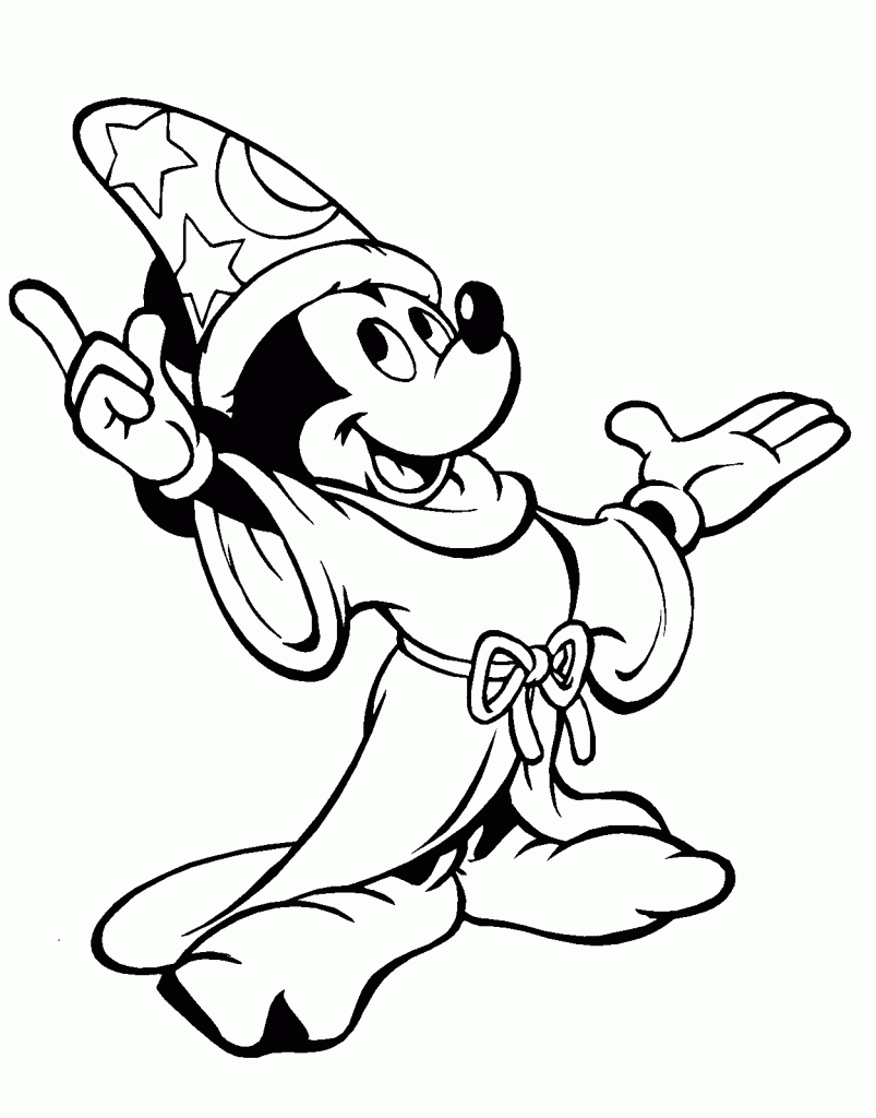 Mickey Feiticeiro para colorir