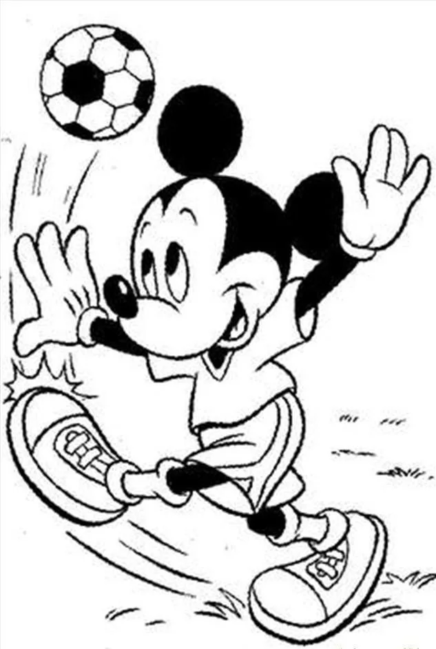 Mickey surfando para colorir