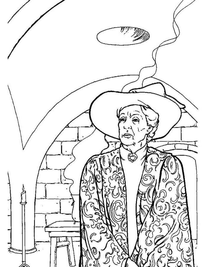 Minerva McGonagall na Sala da Grifinória