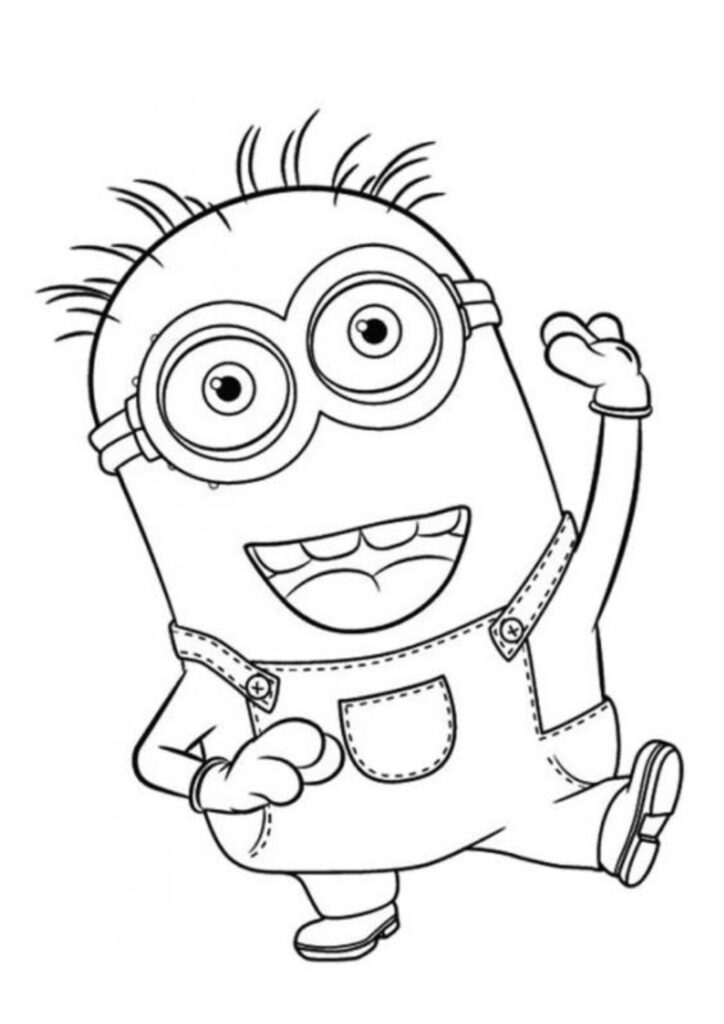 Um Minion Cheio de Vida para Colorir