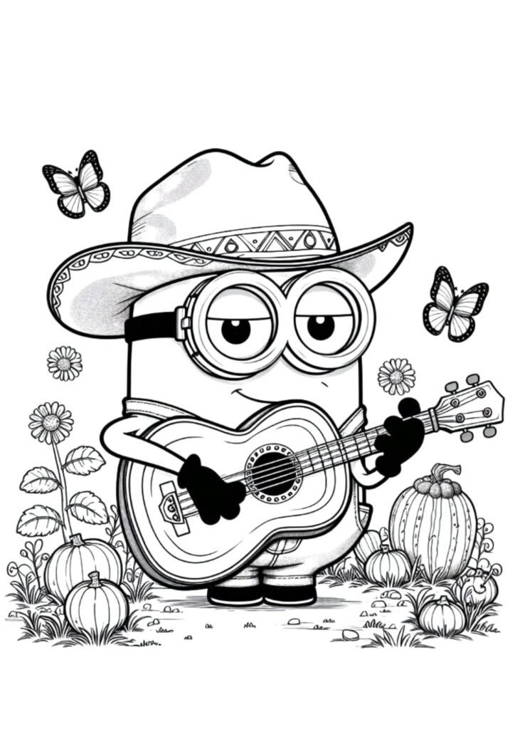 Minion Sertanejo Musicando o Jardim