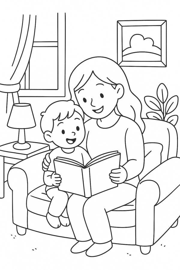 Momento Especial de Leitura no Dia das Mães