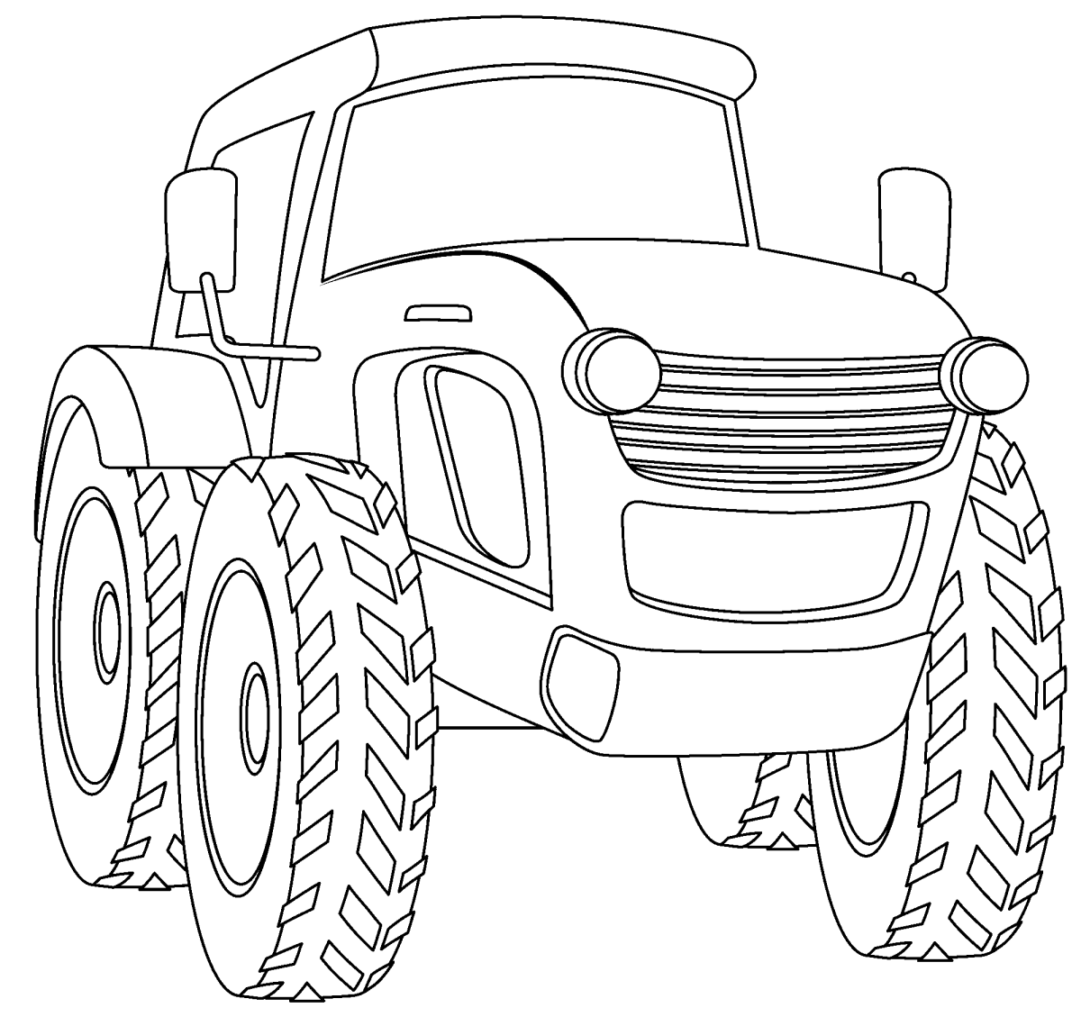 Monster truck jipe de rodas largas para colorir