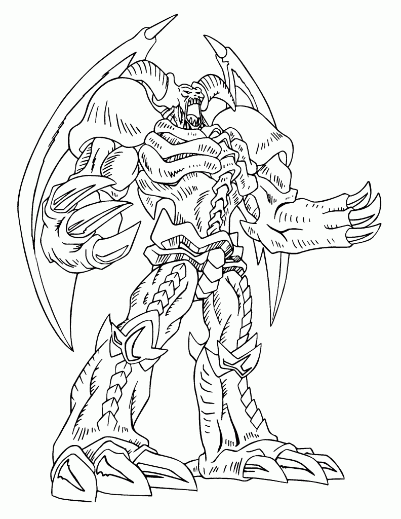 Monstro guerreiro de garras afiadas para colorir