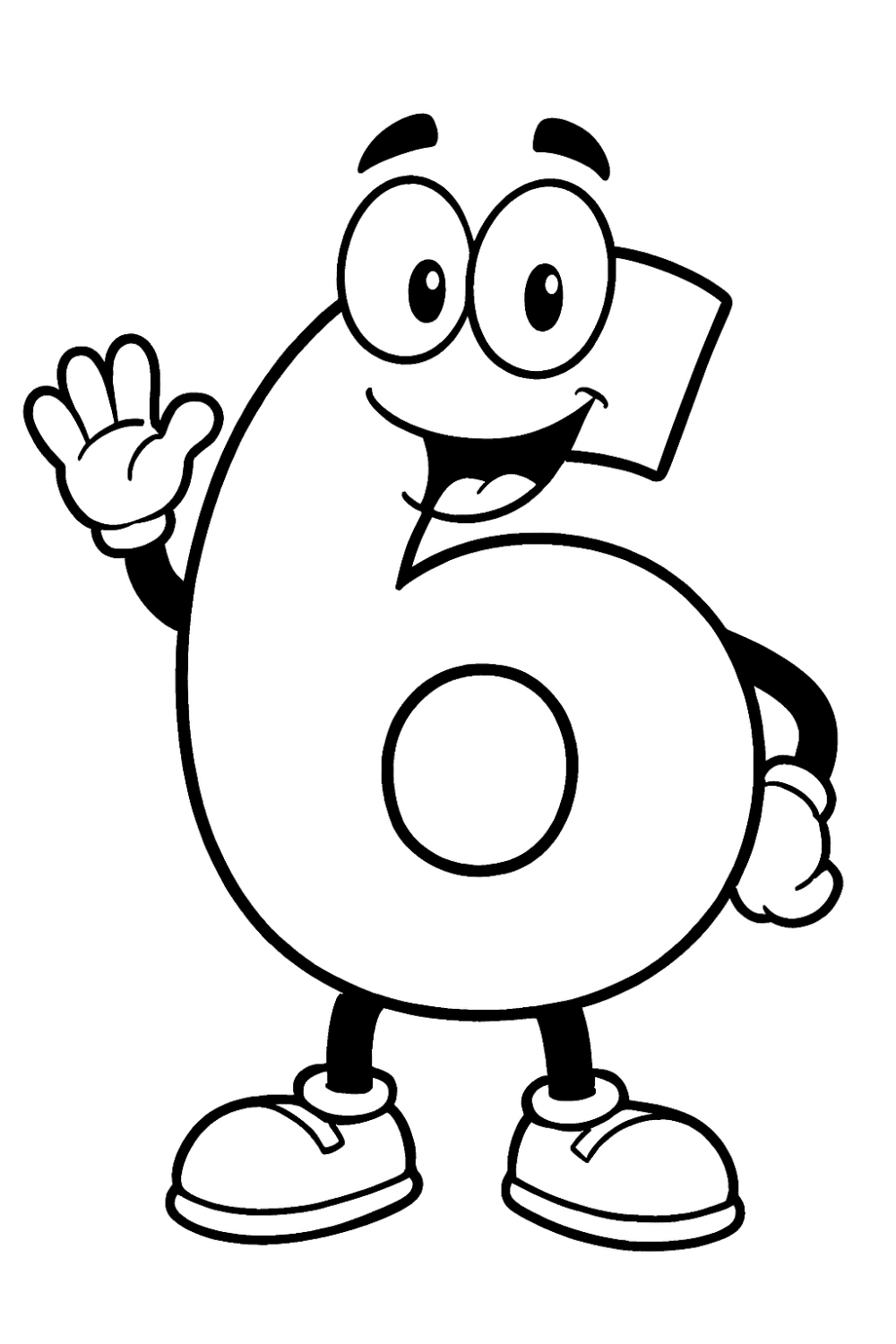Número 6 para Colorir