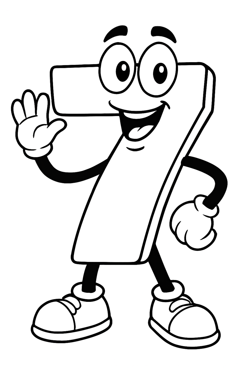 Número 7 para Colorir