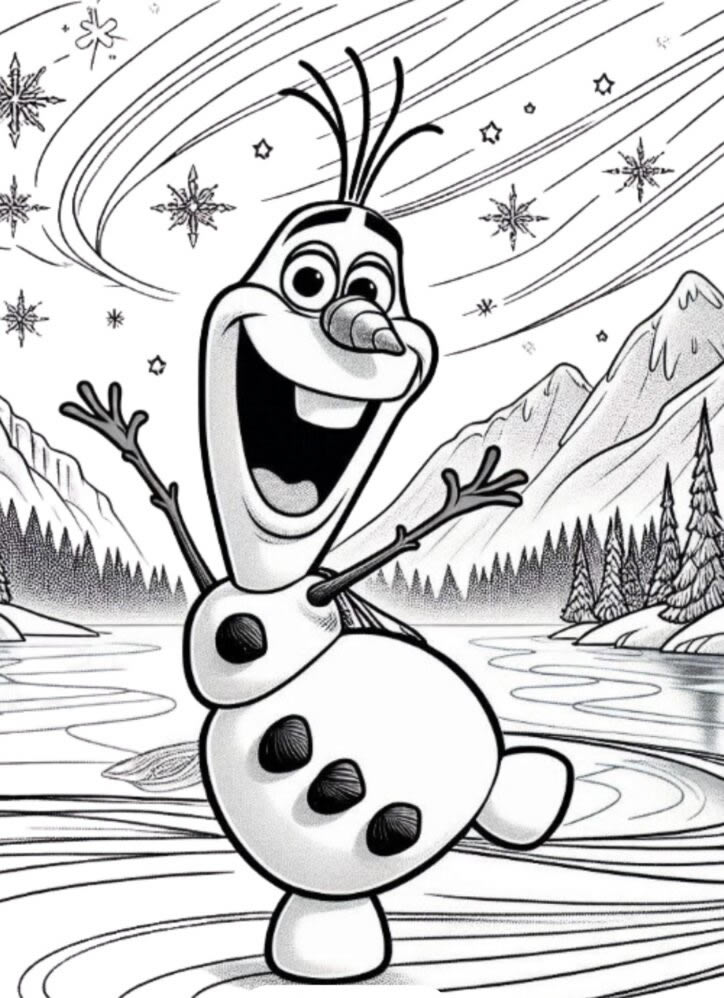 Olaf Dançando na Magia de Frozen