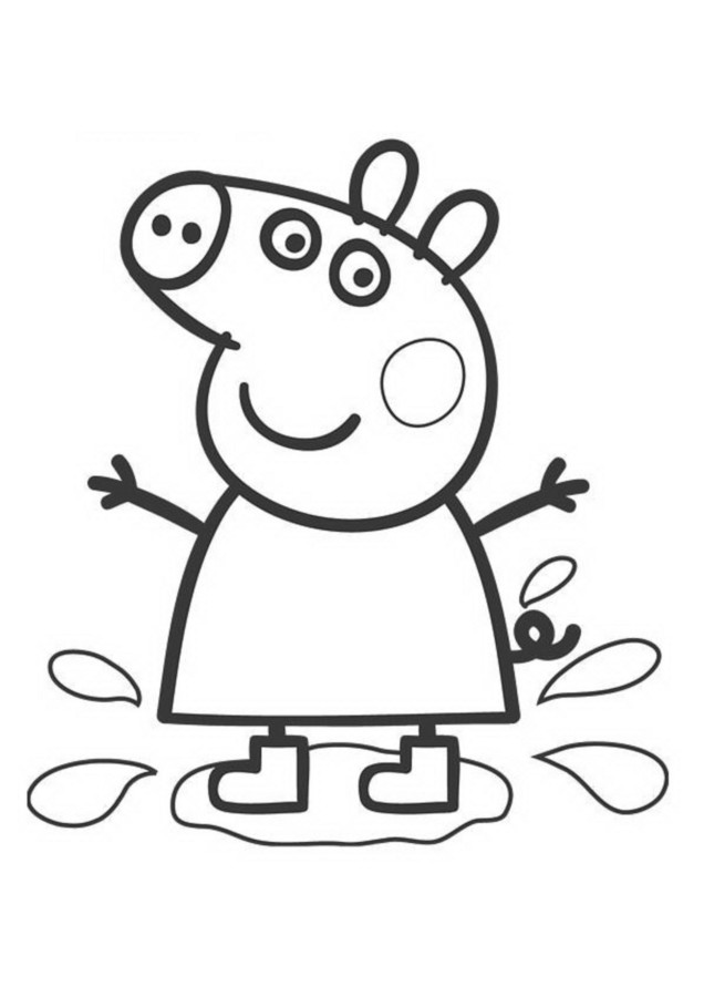 Peppa Pig Brincando em Poças