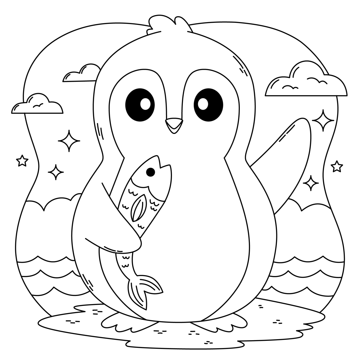 Pinguim Adorável em seu Habitat