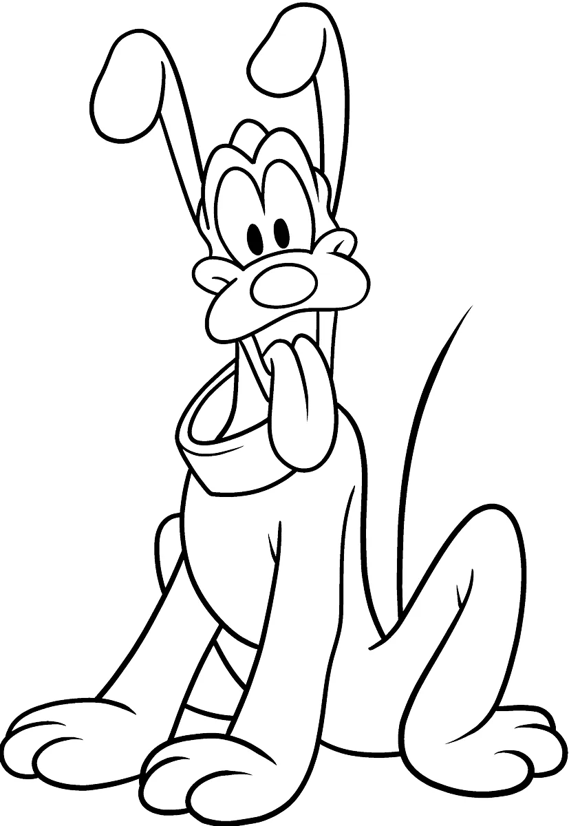 Pluto, o cachorro do Mickey para colorir