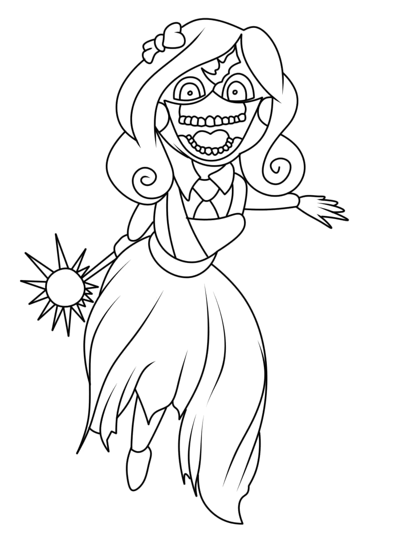 Poppy, a boneca de cabelos cacheados para colorir