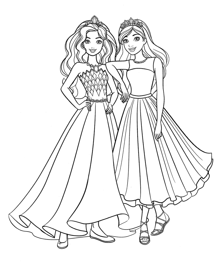 Princesas Encantadas para Colorir