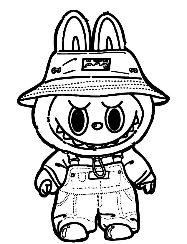 Rabbit in Stylish Bucket Hat