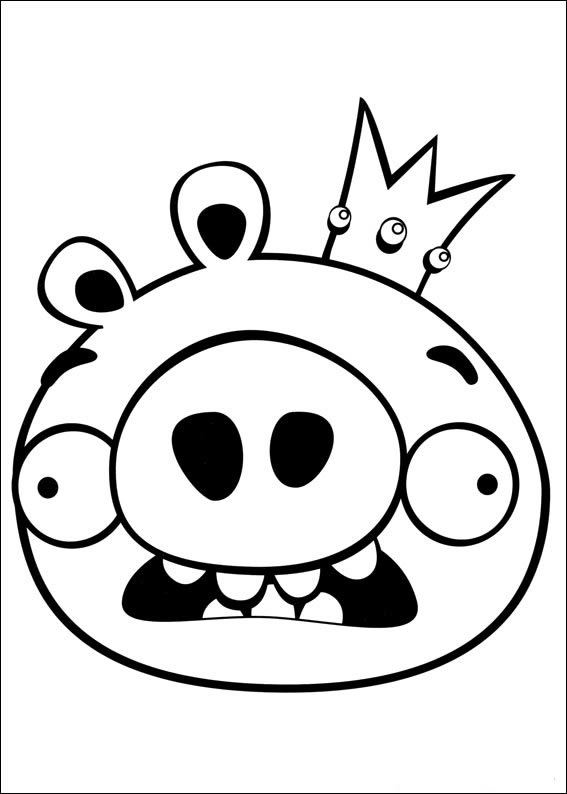 Rei Porco Pronto para Colorir