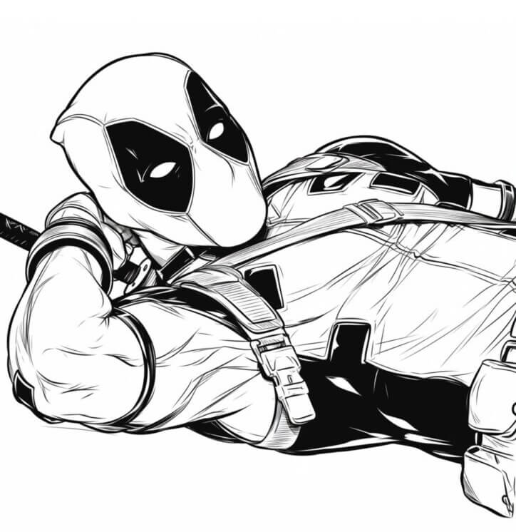 Relaxando com Deadpool: Hora de Coloração