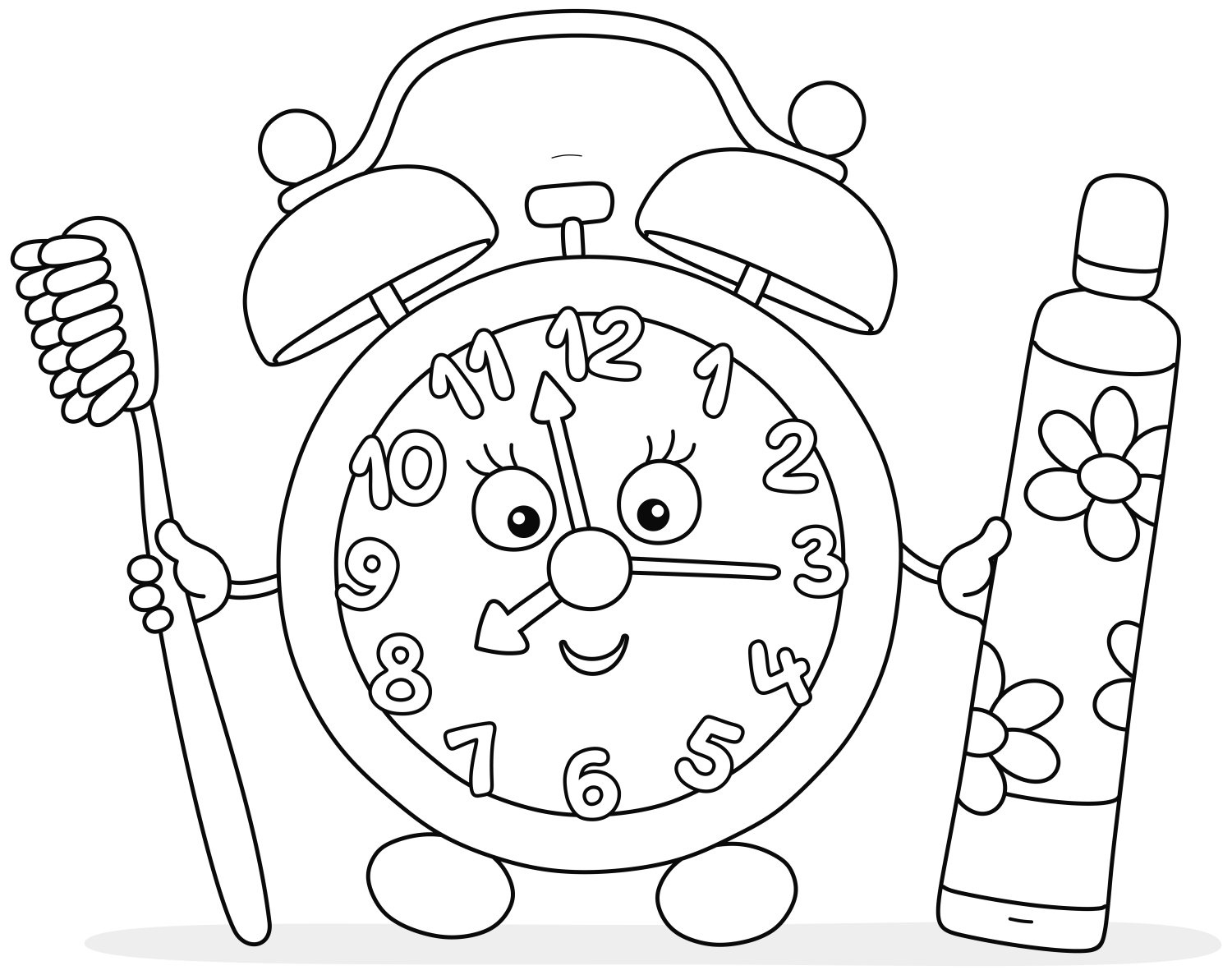 Relógio Divertido para Colorir
