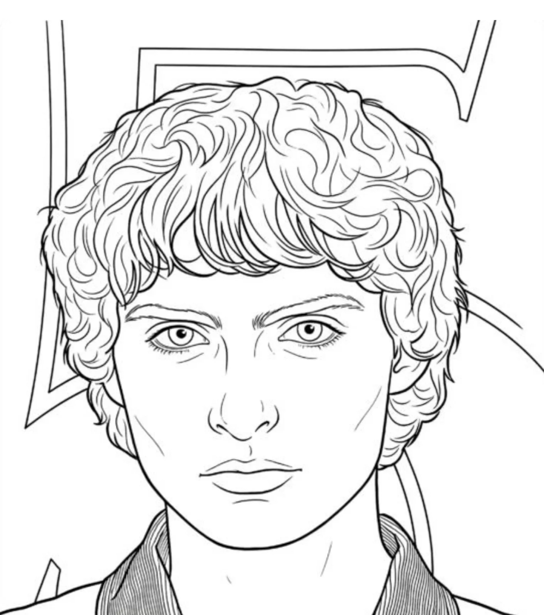 Retrato de Mike Wheeler para colorir