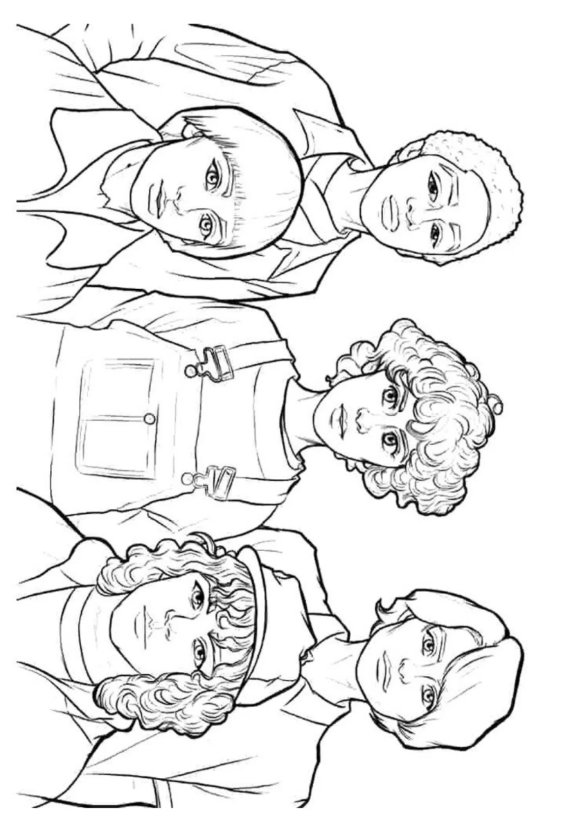 Retratos da turma de Stranger Things para colorir