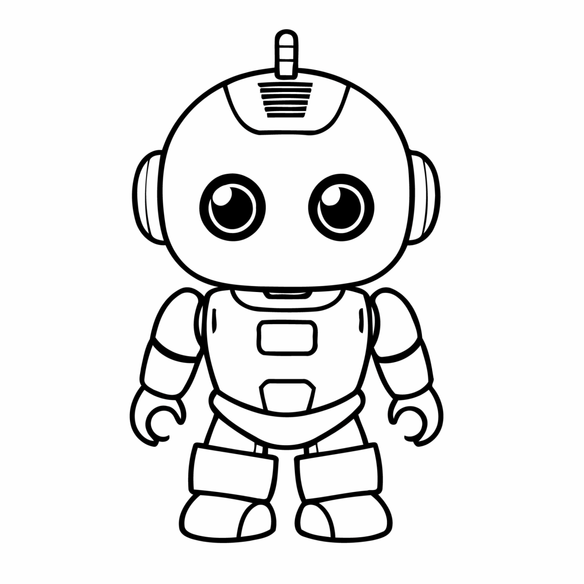 Robô astronauta de brinquedo para colorir