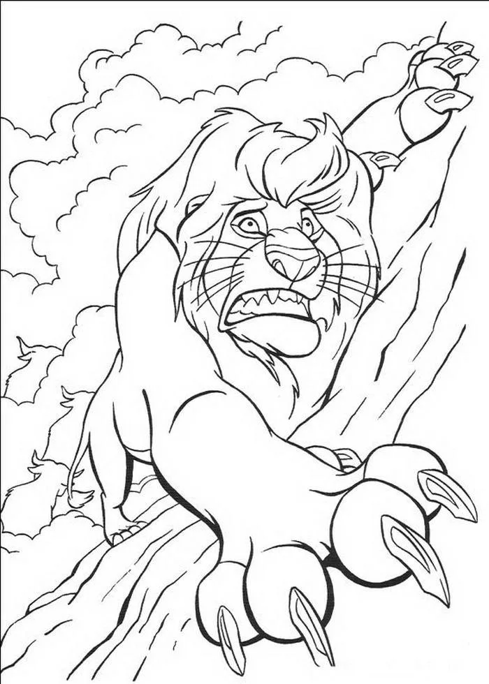 Scar no penhasco para colorir