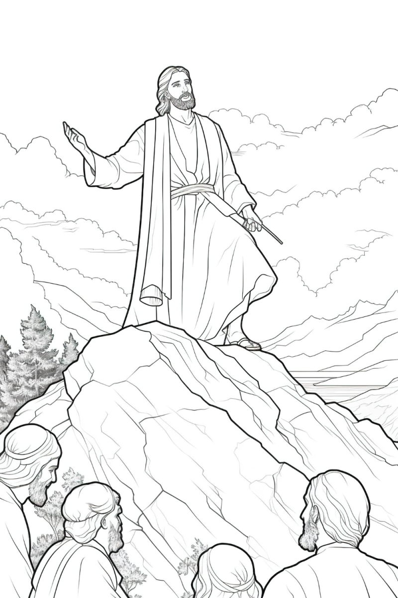 Sermão da Montanha: Pinte a Sabedoria de Jesus