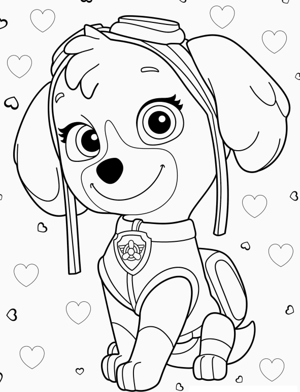 Skye em Ação: Hora de Colorir!