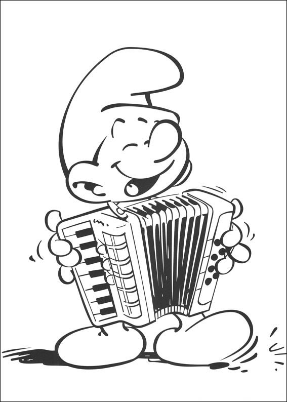 Harmonias Azuis: Smurf com Acordeão