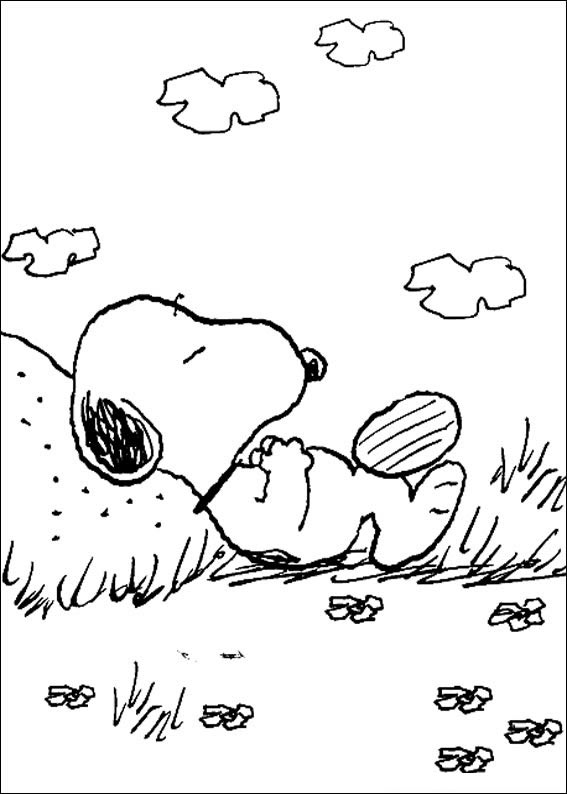 Snoopy Relaxando Sob o Céu