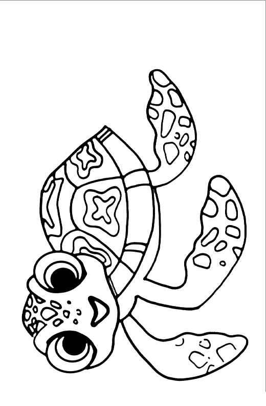 Squirt, a tartaruguinha marinha para colorir