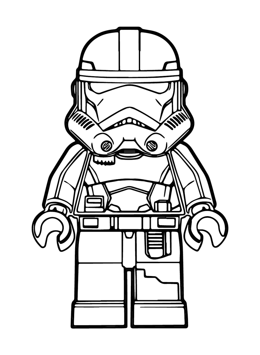 Stormtrooper em versão Lego para colorir