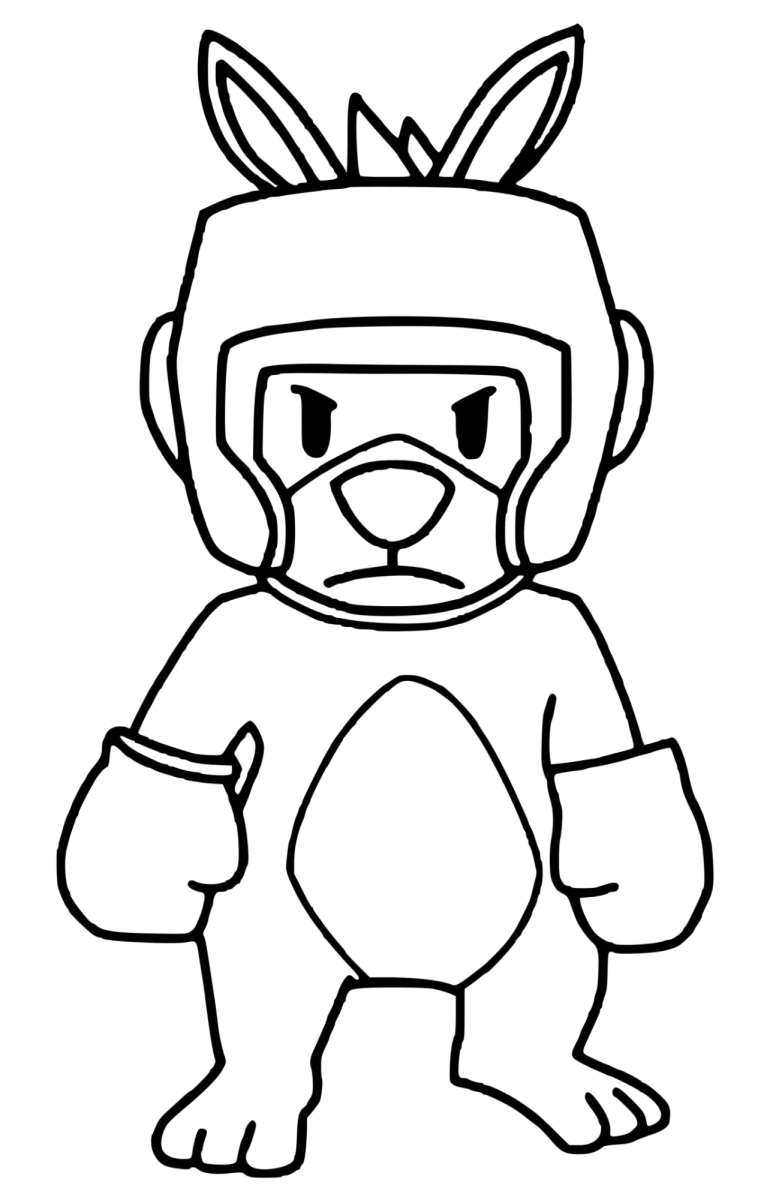Stumble Guy fantasiado de coelhinho para colorir