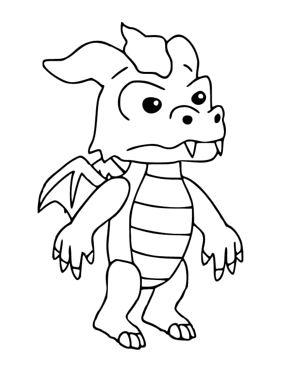 Stumble Guy fantasiado de dragão para colorir