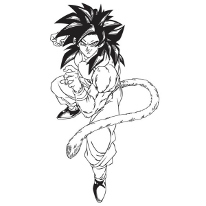 A Arte de SSJ4: A Lenda em Preto e Branco