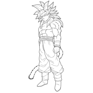 A Suntuosa Forma Super Saiyajin 4 de Goku