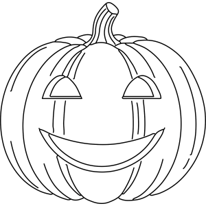 Abóbora de Halloween clássica para colorir