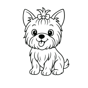 Adorável Cãozinho Espera para Ser Colorido