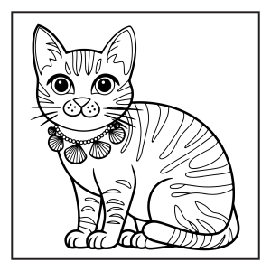 Adorável Gato de Colar