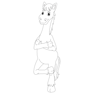 Alegre Cavalo para Colorir